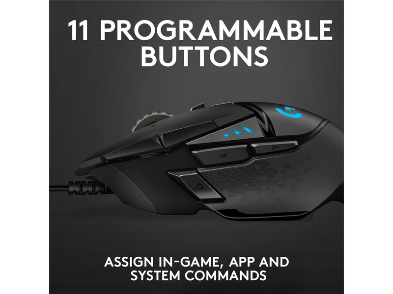 Logitech G502 HERO - Gaming Maus (Schwarz mit RGB)