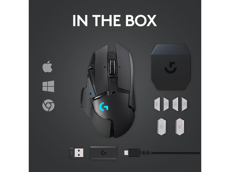 Logitech G502 LIGHTSPEED - Gaming Maus (Schwarz mit RGB)