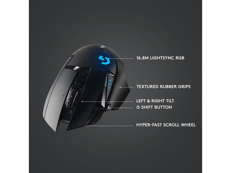 Logitech G502 LIGHTSPEED - Gaming Maus (Schwarz mit RGB)