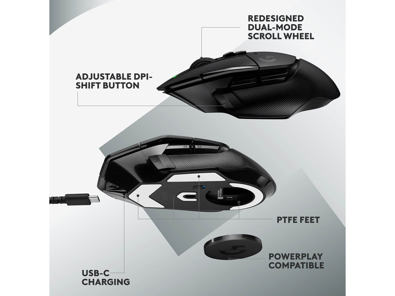 Logitech G502 X LIGHTSPEED Wireless - Gaming Maus (Schwarz)