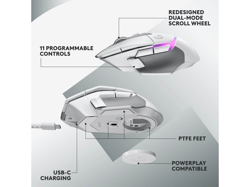 Logitech G502 X Plus Wireless - Gaming Maus (Weiß)