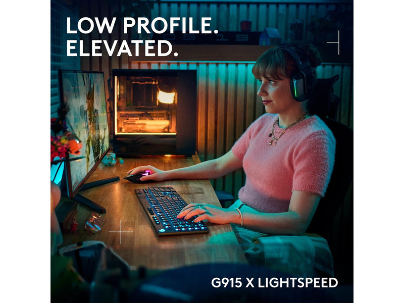 Logitech G915 X LIGHTSPEED - Clicky - Full-Size - Gaming Tastatur - Full-Size - Nordic ISO - Schwarz