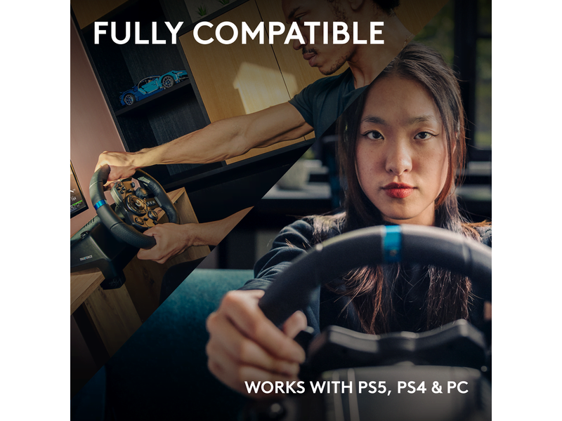 Logitech G923 TRUEFORCE Racing Wheel & Pedals - PS5/PS4 & PC - Wired Lenkrad & Pedale Set - Sony PlayStation 4