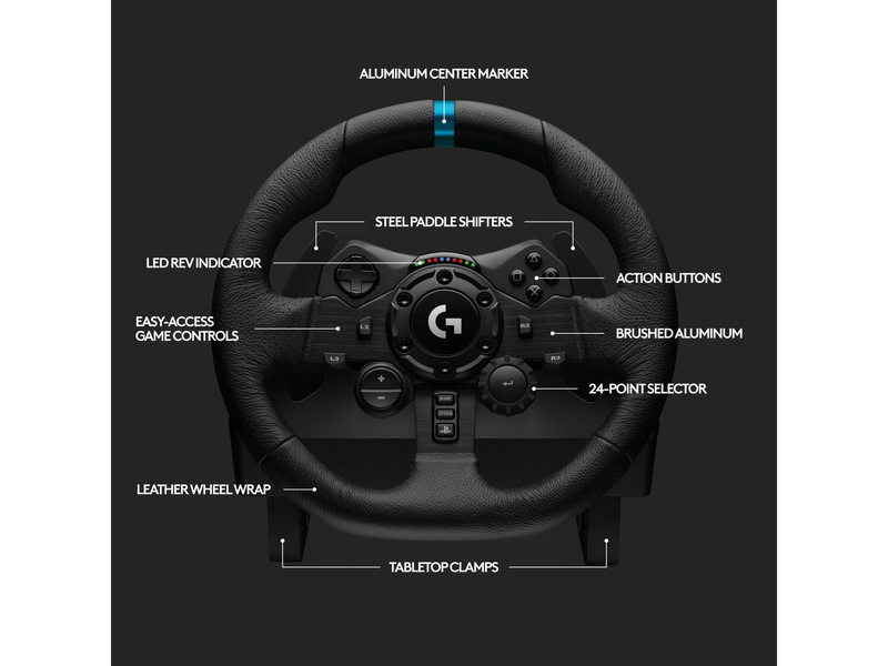 Logitech G923 TRUEFORCE Racing Wheel & Pedals - PS5/PS4 & PC - Wired Lenkrad & Pedale Set - Sony PlayStation 4
