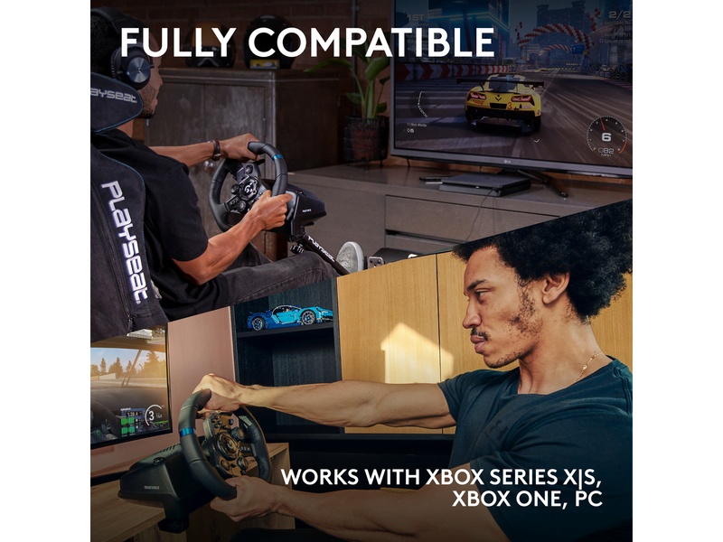 Logitech G923 TRUEFORCE Racing Wheel & Pedals - Xbox One | Series S&X & PC - Wired Lenkrad & Pedale Set - Microsoft Xbox One