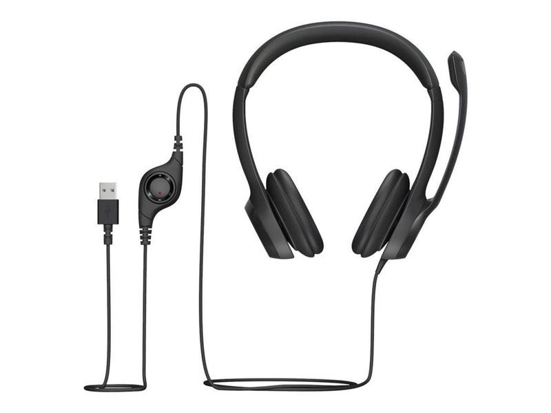Logitech H390 USB Computer Headset - Black