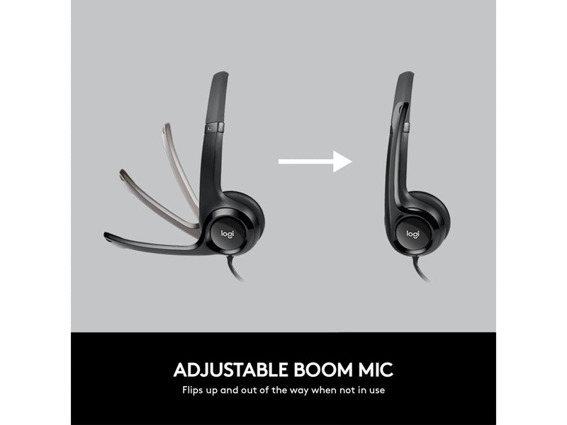 Logitech H390 USB Computer Headset - Black