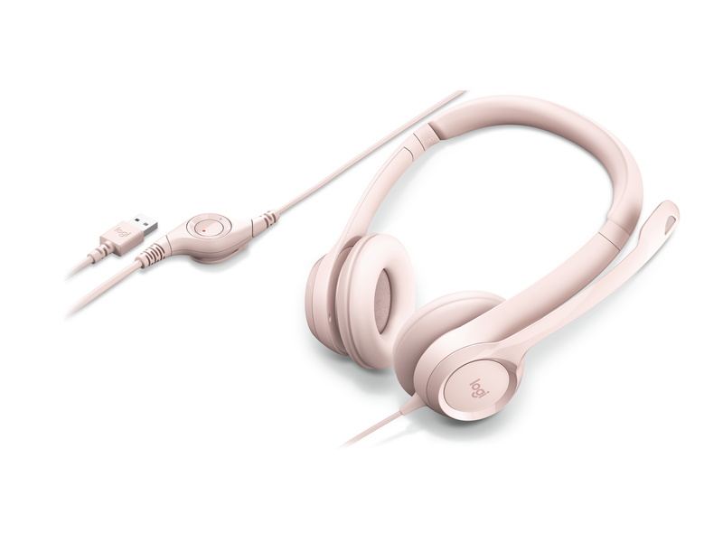 Logitech H390 USB Computer Headset - Rose