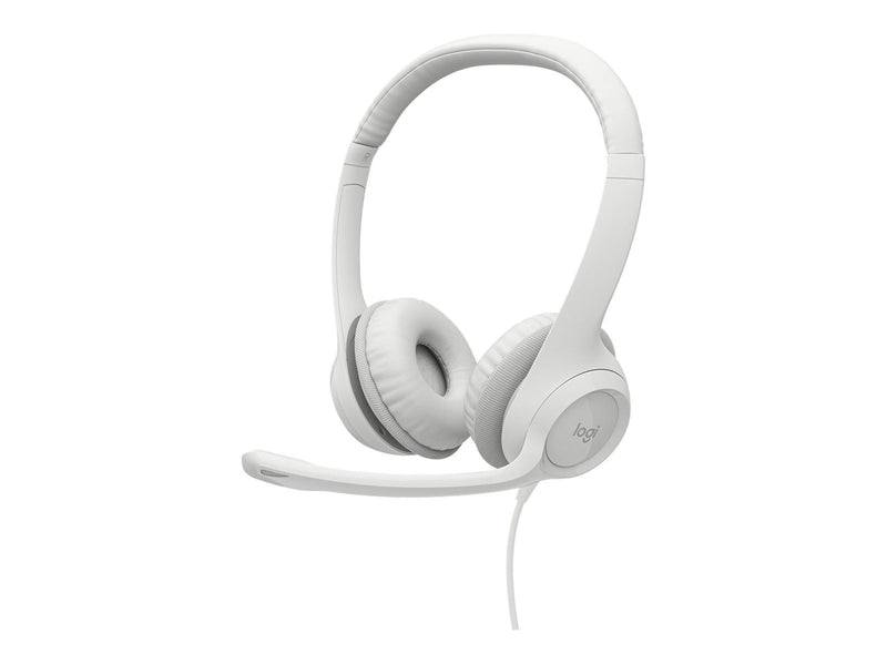 Logitech H390 USB Computer Headset - White