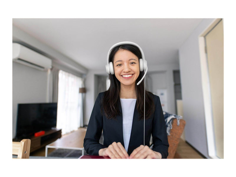 Logitech H390 USB Computer Headset - White
