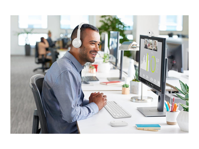 Logitech H390 USB Computer Headset - White