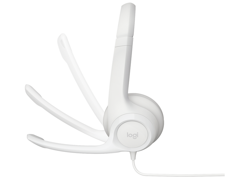Logitech H390 USB Computer Headset - White