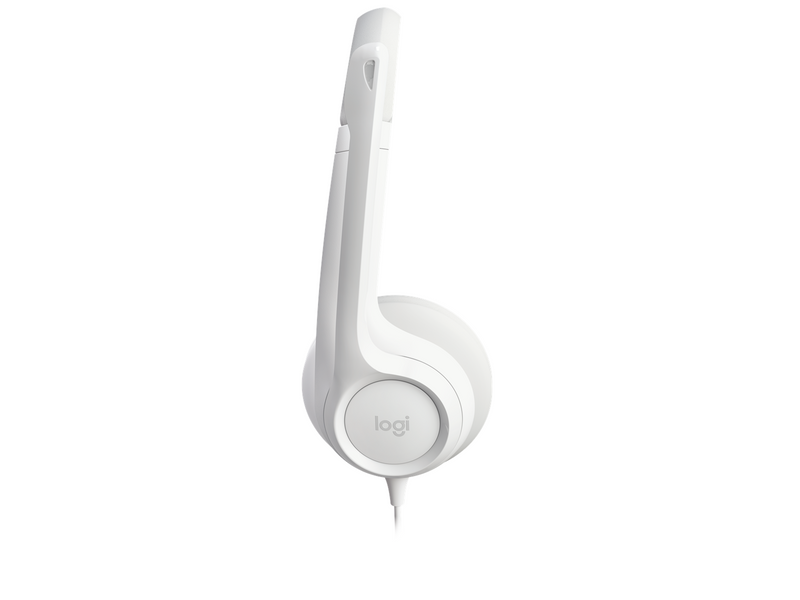 Logitech H390 USB Computer Headset - White
