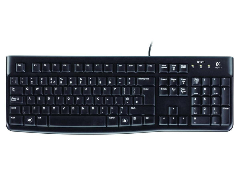 Logitech K120 Corded Keyboard - DE - Tastatur - Deutsch - Schwarz