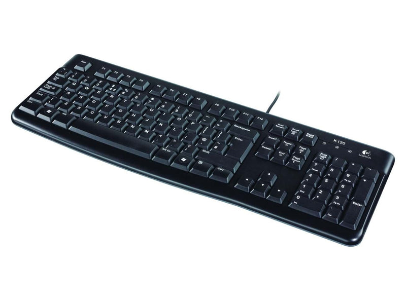 Logitech K120 Corded Keyboard - DE - Tastatur - Deutsch - Schwarz