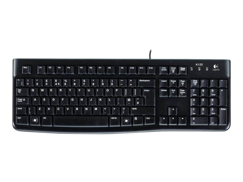Logitech K120 Corded Keyboard - UK - Tastatur - Englisch (UK) - Schwarz