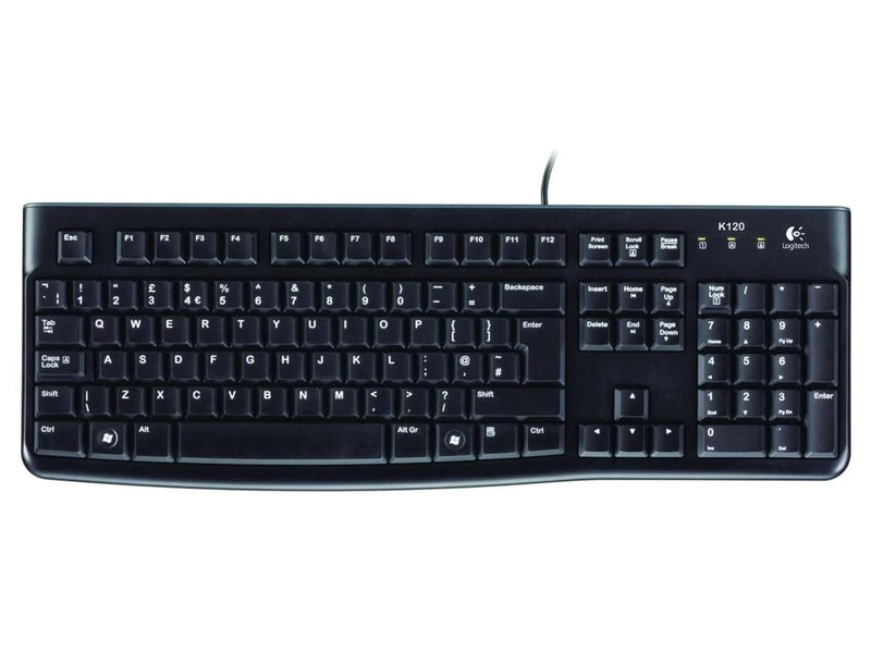 Logitech K120 Corded Keyboard - US - Tastatur - Englisch (US) - Schwarz