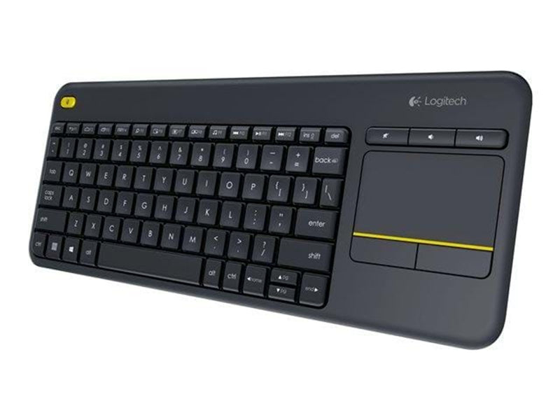 Logitech K400 Plus Ergonomic Wireless Touch - Tastatur - Deutsch - Schwarz
