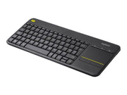 Logitech K400 Plus Ergonomic Wireless Touch - Tastatur - Englisch (UK) - Schwarz