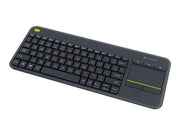Logitech K400 Plus Ergonomic Wireless Touch - Tastatur - Englisch (US) - Schwarz