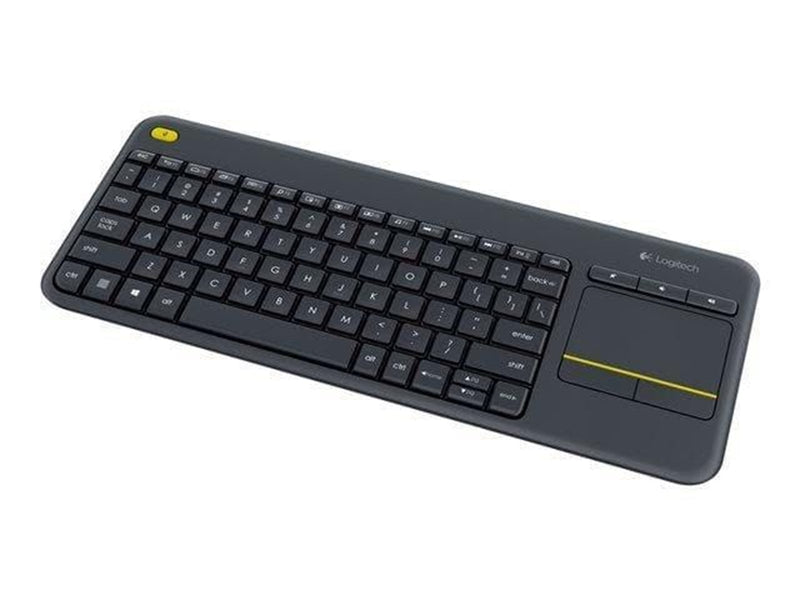 Logitech K400 Plus Ergonomic Wireless Touch - Tastatur - Englisch (US) - Schwarz