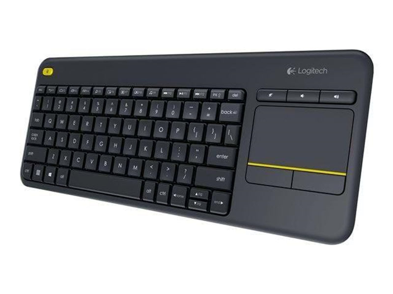 Logitech K400 Plus Ergonomic Wireless Touch - Tastatur - Englisch (US) - Schwarz