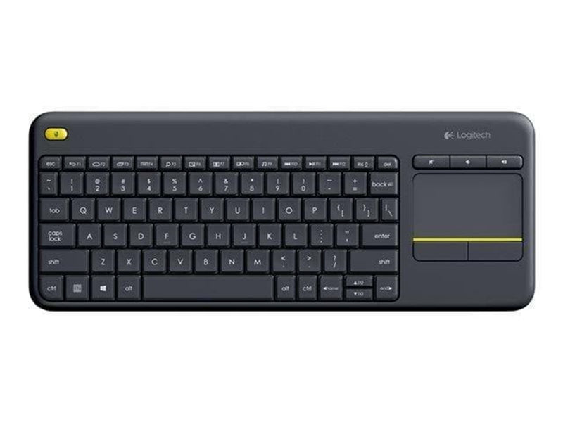Logitech K400 Plus Ergonomic Wireless Touch - Tastatur - Englisch (US) - Schwarz
