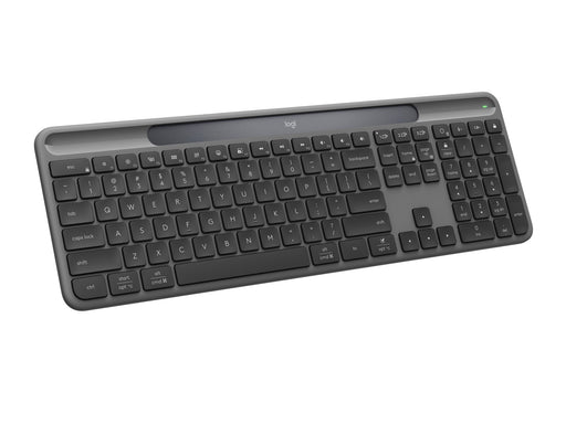 Logitech K980 Signature Slim Solar+ Wireless - Tastatur - Full-Size - Italienisch - Grau