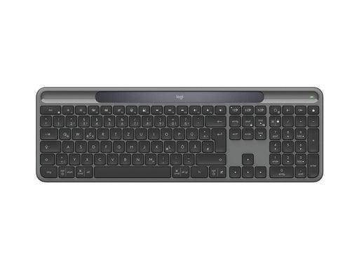 Logitech K980 Signature Slim Solar+ for Business - Tastatur - Full-Size - Deutsch - Grau