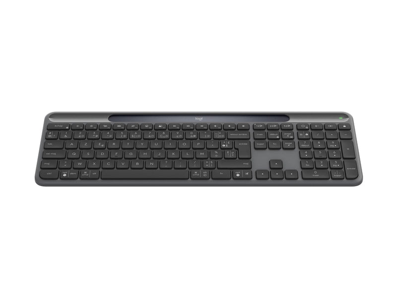 Logitech K980 Signature Slim Solar+ for Business - Tastatur - Full-Size - Französisch - Grau