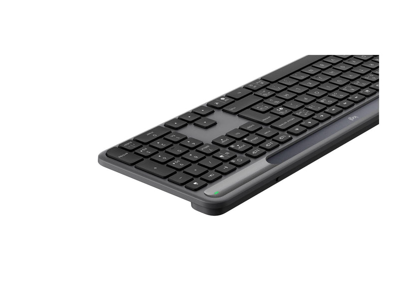 Logitech K980 Signature Slim Solar+ for Business - Tastatur - Full-Size - Französisch - Grau