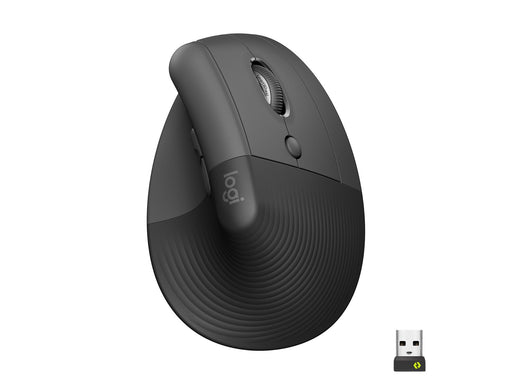 Logitech Lift Right Vertical - Graphite - Ergonomische Maus (Schwarz)