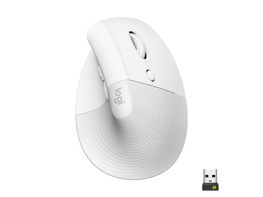 Logitech Lift Right Vertical - White - Ergonomische Maus (Weiß)