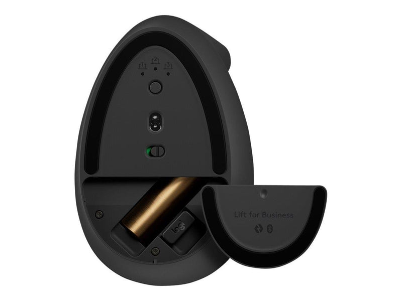 Logitech Lift for Business - Left Handed - Graphite - Ergonomische Maus (Schwarz)