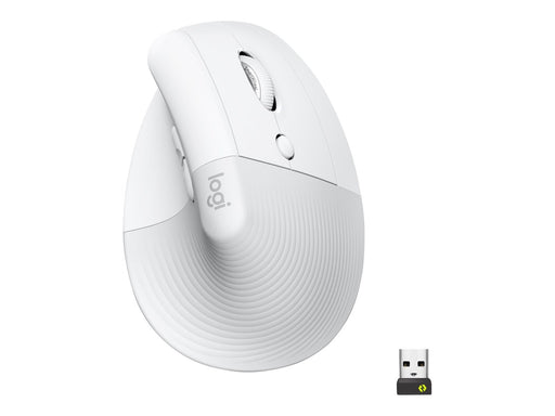 Logitech Lift for Business - Right Handed - Off-white - Ergonomische Maus (Weiß)