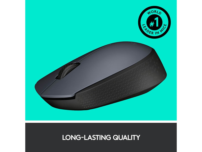 Logitech M170 Wireless Mouse - Grey - Maus (Schwarz)