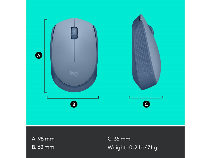Logitech M171 Wireless - Maus (Blau)