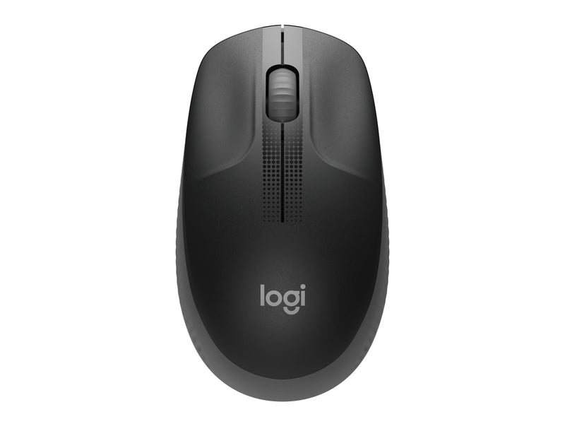 Logitech M190 Full-size Wireless Optical PC Mouse - Charcoal - Maus (Schwarz)