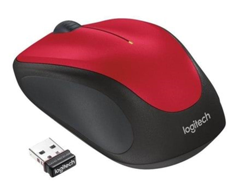 Logitech M235 Drahtlos Mouse - Red - Maus (Rot)