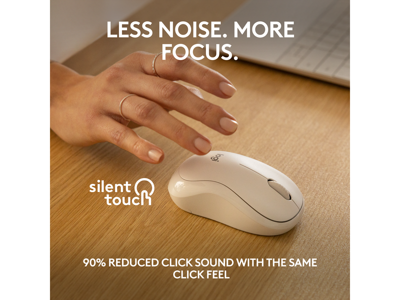 Logitech M240 Silent Bluetooth Mouse Off White - Maus (Weiß)