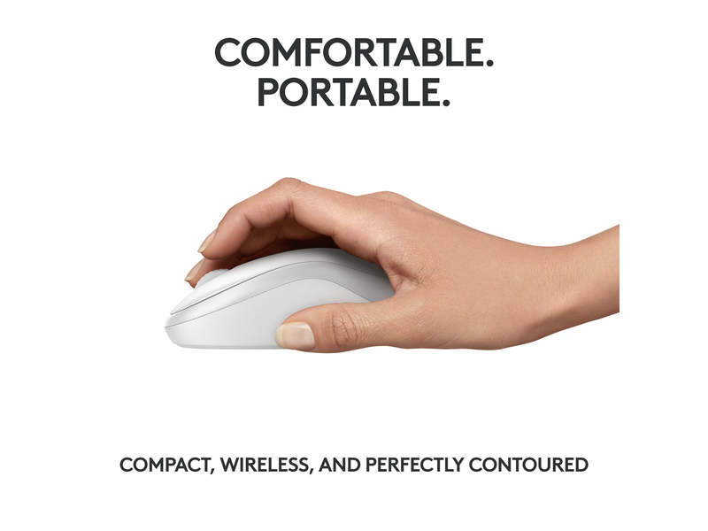 Logitech M240 Silent Bluetooth Mouse Off White - Maus (Weiß)