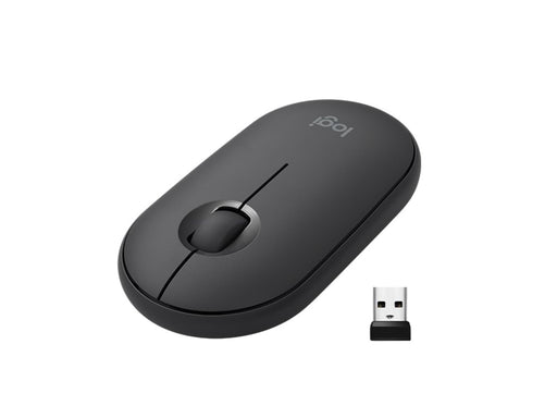 Logitech M350 Pebble Wireless Mouse - Graphite - Maus (Schwarz)