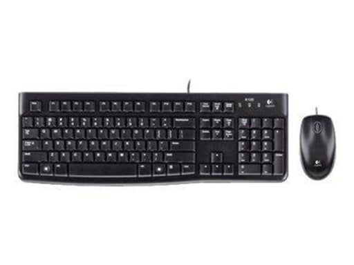 Logitech MK120 Desktop - FR - Tastatur & Maus Set - Französisch - Schwarz