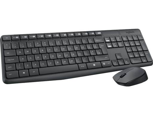 Logitech MK235 Wireless Combo - US - Tastatur & Maus Set - Englisch (US) - Grau