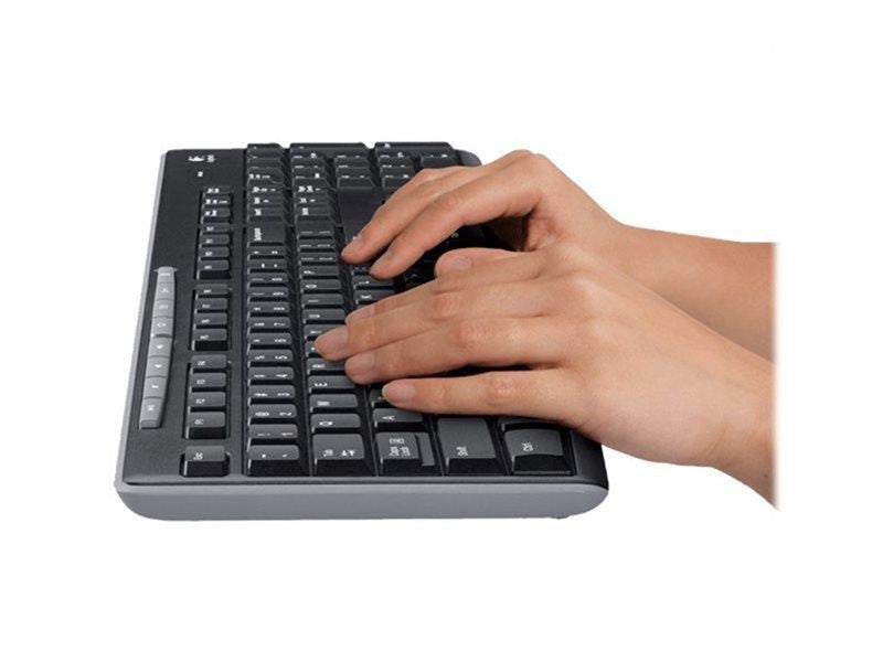Logitech MK270 Wireless Combo - keyboard and mouse set - French - Tastatur & Maus Set - Französisch - Schwarz
