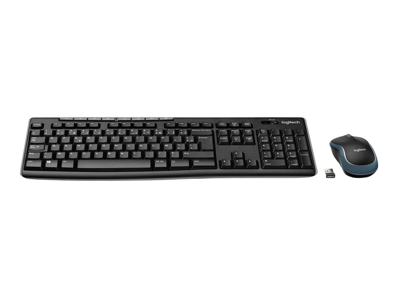 Logitech MK270 Wireless Combo - keyboard and mouse set - French - Tastatur & Maus Set - Französisch - Schwarz