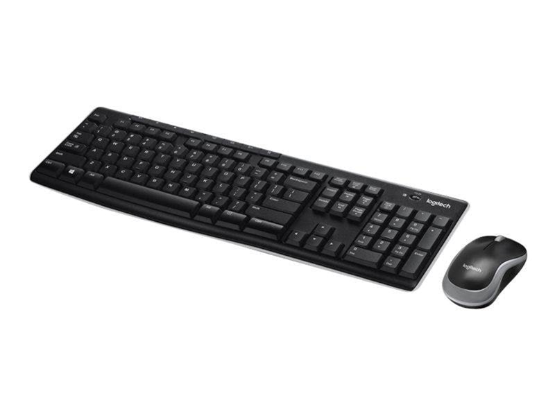 Logitech MK270 Wireless Combo - keyboard and mouse set - French - Tastatur & Maus Set - Französisch - Schwarz