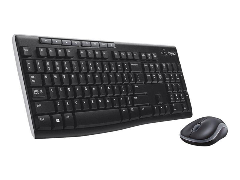 Logitech MK270 Wireless Combo - keyboard and mouse set - French - Tastatur & Maus Set - Französisch - Schwarz