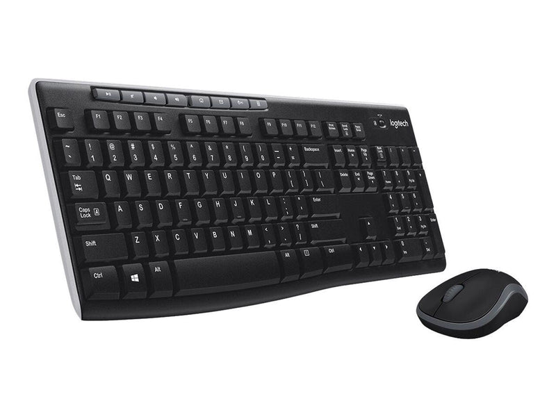 Logitech MK270 Wireless Combo - keyboard and mouse set - French - Tastatur & Maus Set - Französisch - Schwarz