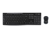 Logitech MK270 Wireless Combo - keyboard and mouse set - US International / Dutch (Qwerty) - Tastatur & Maus Set - Universal - Schwarz